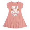 thumbnail image 1 of Instant Message - Girls Have Smore Fun - Toddler & Youth Girls Fit & Flare Dress, 1 of 1