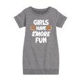 thumbnail image 1 of Instant Message - Girls Have Smore Fun - Toddler & Youth Girls Fleece Dress, 1 of 6