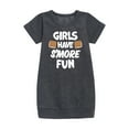 thumbnail image 1 of Instant Message - Girls Have Smore Fun - Toddler & Youth Girls Fleece Dress, 1 of 5