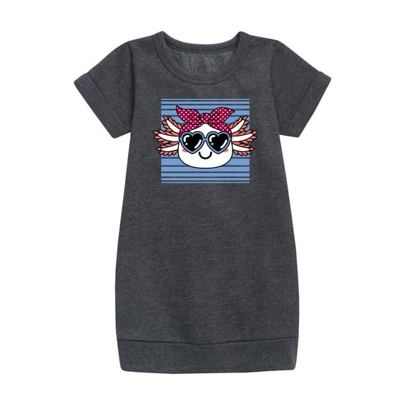 Instant Message - Girls Love Big Bows - Toddler & Youth Girls Fleece Dress
