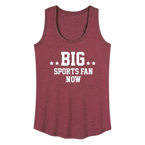 Instant Message - Girls & Sports - Big Sports Fan Now - Women's Racerback Tank Top