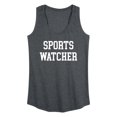 thumbnail image 1 of Instant Message - Girls & Sports - Sports Watcher - Women's Racerback Tank Top, 1 of 6
