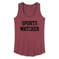 thumbnail image 1 of Instant Message - Girls & Sports - Sports Watcher - Women's Racerback Tank Top, 1 of 6