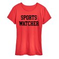 thumbnail image 1 of Instant Message - Girls & Sports - Sports Watcher - Women's Short Sleeve Graphic T-Shirt, 1 of 6