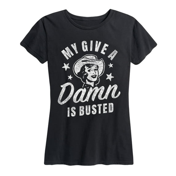 Instant Message - Give A Damn Busted - Women's Short Sleeve Graphic T-shirt