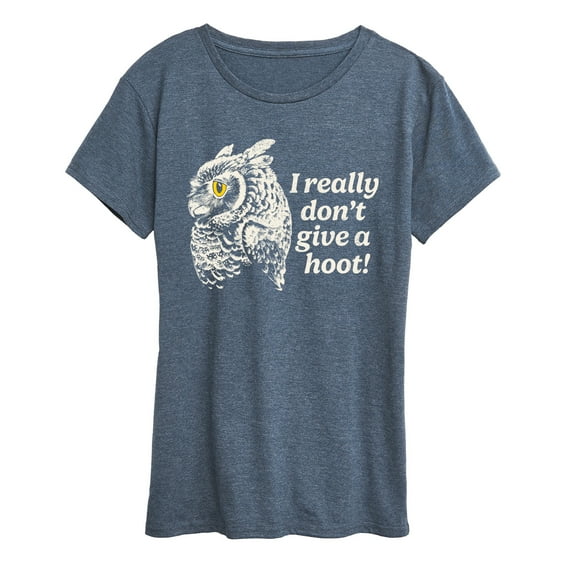 Instant Message - Give A Hoot Owl - Women's Short Sleeve Graphic T-Shirt