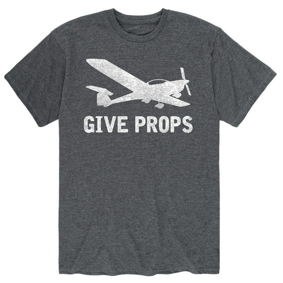 Instant Message - Give Props, Airplane - Men's Short Sleeve Graphic T-Shirt