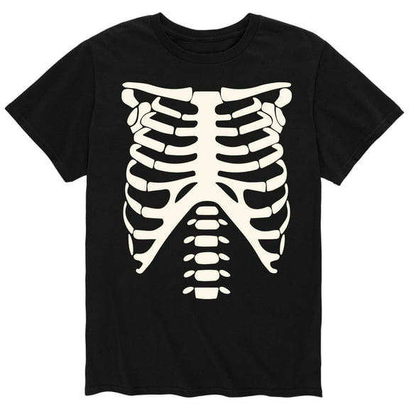Instant Message - Glow in The Dark Skeleton Torso - Men's Short Sleeve T-Shirt