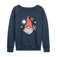 thumbnail image 1 of Instant Message - Gnome And Flowers - Women's Lightweight French Terry Long Sleeve Shirt, 1 of 6