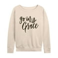 thumbnail image 1 of Instant Message - Go In Grace - Butterfly - Women's Lightweight French Terry Long Sleeve Shirt, 1 of 6