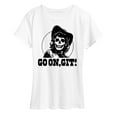 thumbnail image 1 of Instant Message - Go On Git Skull Cowgirl - Women's Short Sleeve Graphic T-Shirt, 1 of 6