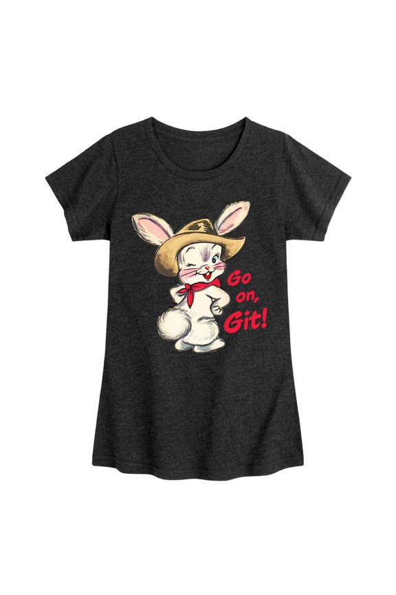 - Go On Git - Youth Girls Fitted Short Sleeve T-Shirt