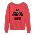 thumbnail image 1 of Instant Message - Go Smudge Yourself - Women's Lightweight French Terry Pullover, 1 of 6