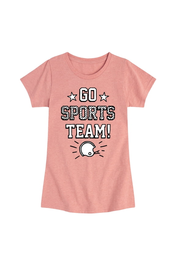 - Go Sports Team - Toddler & Youth Girls Short Sleeve Graphic T-Shirt