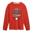 thumbnail image 1 of Instant Message - Go Sports Team - Toddler & Youth Long Sleeve Graphic T-Shirt, 1 of 6