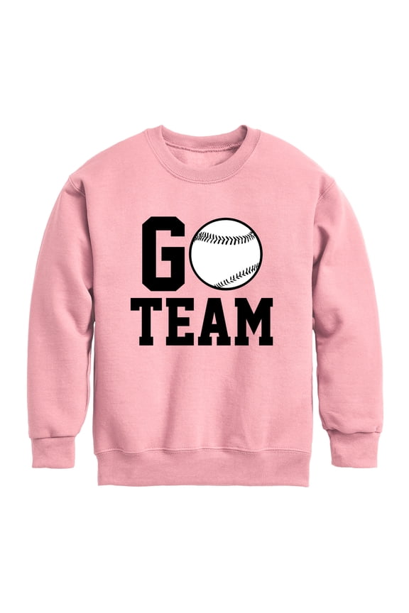 - Go Team Baseball Graphic Long Sleeve Fleece Sweatshirt