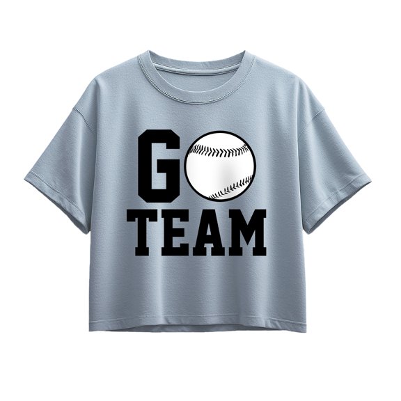 Instant Message - Go Team Baseball - Youth Girls Boxy T-Shirt