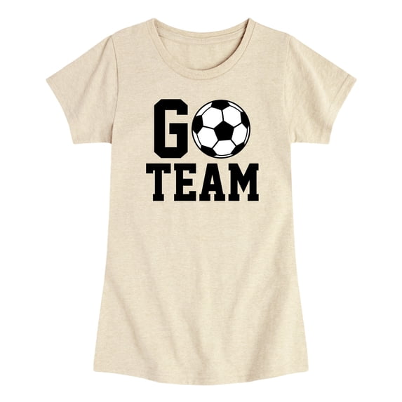 Instant Message - Go Team Soccer - Toddler Girls Fitted Short Sleeve T-Shirt