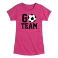 thumbnail image 1 of Instant Message - Go Team Soccer - Toddler Girls Fitted Short Sleeve T-Shirt, 1 of 4