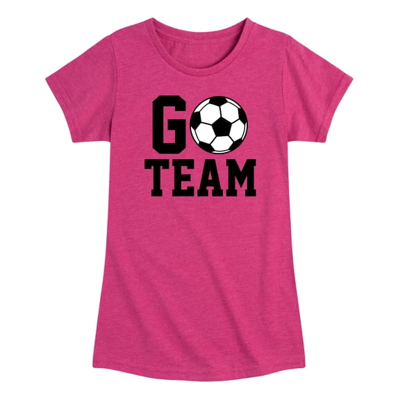 Instant Message - Go Team Soccer - Toddler Girls Fitted Short Sleeve T-Shirt