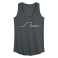 thumbnail image 1 of Instant Message - Go With The Flow Wave - Women's Racerback Tank Top, 1 of 5