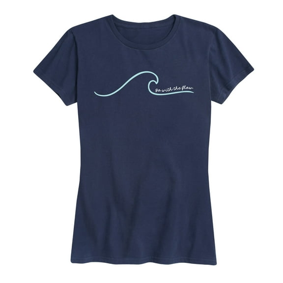Instant Message - Go With The Flow Wave - Women's Short Sleeve Graphic T-Shirt