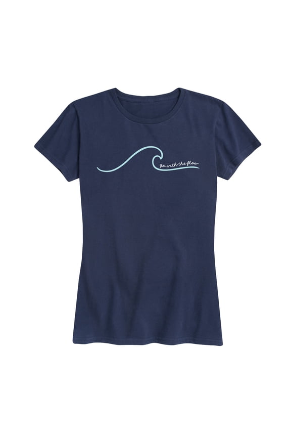- Go With The Flow Wave - Women's Short Sleeve Graphic T-Shirt