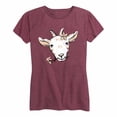thumbnail image 1 of Instant Message - Goat And Flowers - Women's Short Sleeve Graphic T-shirt, 1 of 5