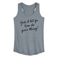 thumbnail image 1 of Instant Message - God, I Let Go. Now Do Your Thing - Women's Racerback Tank Top, 1 of 6