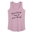 thumbnail image 1 of Instant Message - God, I Let Go. Now Do Your Thing - Women's Racerback Tank Top, 1 of 6