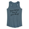 thumbnail image 1 of Instant Message - God, I Let Go. Now Do Your Thing - Women's Racerback Tank Top, 1 of 6