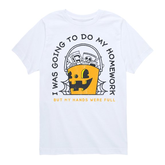 Instant Message - Going To Do Homework Hands Full - Toddler & Youth Short Sleeve Graphic T-Shirt