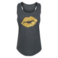 thumbnail image 1 of Instant Message - Gold Lips Metallic - Women's Racerback Tank, 1 of 5