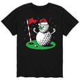 thumbnail image 1 of Instant Message - Golf Ball Snowman - Men's Short Sleeve Graphic T-Shirt, 1 of 6