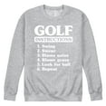 thumbnail image 1 of Instant Message - Golf Instructions - Men's Crew Neck Fleece Pullover, 1 of 6