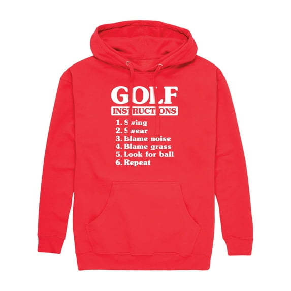 Instant Message - Golf Instructions - Men's Pullover Hooded Fleece Sweatshirt