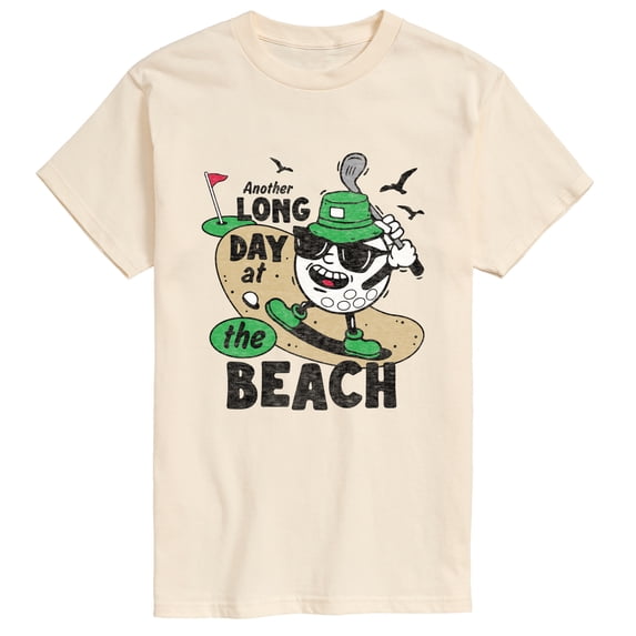 Instant Message - Golf Long Day at Beach - Men's Short Sleeve Graphic T-Shirt