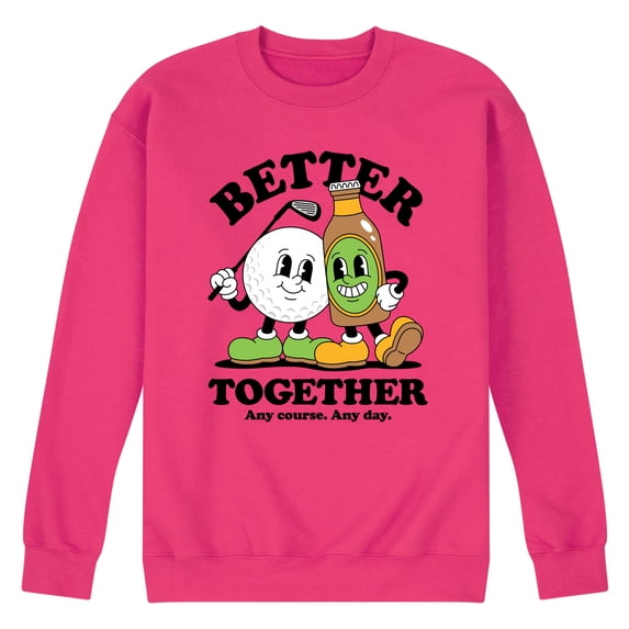 Instant Message - Golf Mascots Better Together Graphic Fleece Sweatshirt
