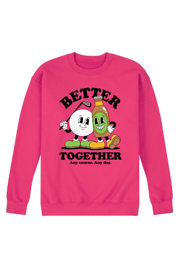 - Golf Mascots Better Together - Men's Long Sleeve Crew Fleece Sweatshirt