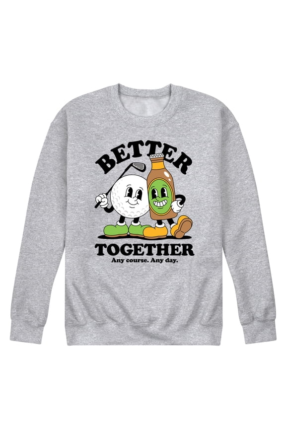 - Golf Mascots Better Together - Men's Long Sleeve Crew Fleece Sweatshirt