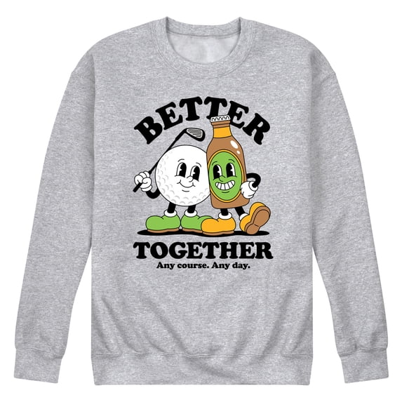 Instant Message - Golf Mascots Better Together Graphic Fleece Sweatshirt