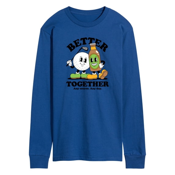Instant Message - Golf Mascots Better Together - Men's Long Sleeve Graphic T-shirt
