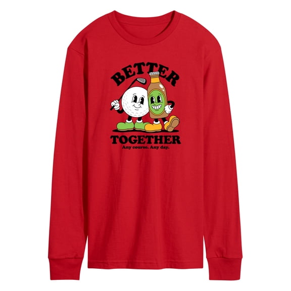 Instant Message - Golf Mascots Better Together - Men's Long Sleeve Graphic T-shirt