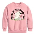 thumbnail image 1 of Instant Message - Goodest Boy - Toddler & Youth Crewneck Fleece Sweatshirt, 1 of 4