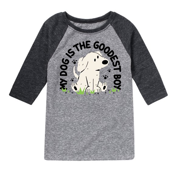 Instant Message - Goodest Boy - Toddler & Youth Raglan Graphic T-Shirt