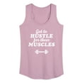 thumbnail image 1 of Instant Message - Got To Hustle For These Muscles - Women's Racerback Tank Top, 1 of 6