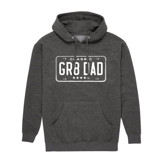 Instant Message - Gr8 Dad License Plate - Men's Pullover Hooded Fleece Sweatshirt