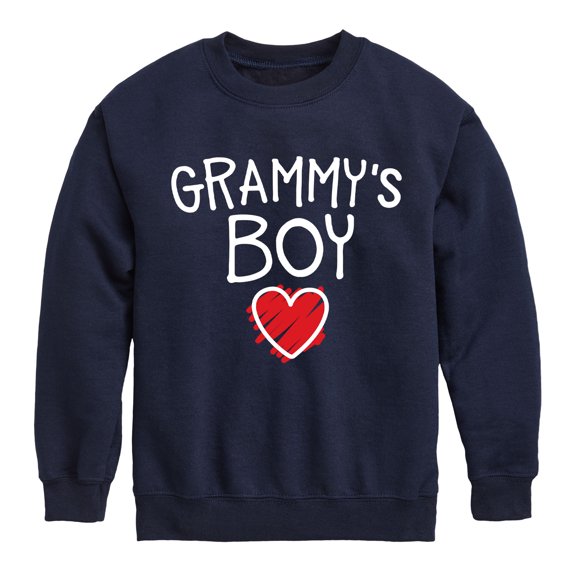Instant Message - Grammys Boy - Toddler And Youth Crewneck Fleece Sweatshirt