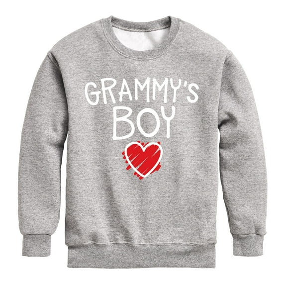 Instant Message - Grammys Boy - Toddler And Youth Crewneck Fleece Sweatshirt