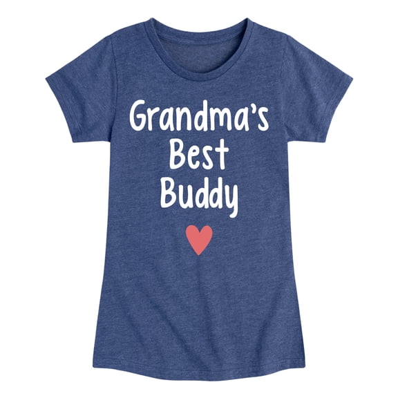 Instant Message - Grandma Heart Best Buddy - Toddler & Youth Girls Short Sleeve Graphic T-Shirt